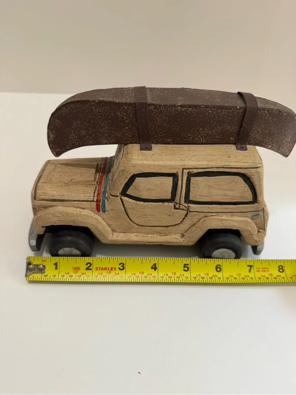 Vintage Wooden Jeep Style Car Canoe Rustic Cabin Decor